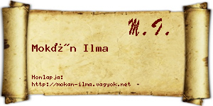 Mokán Ilma névjegykártya